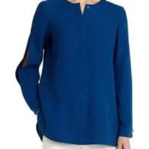 Lafayette 148 Blue Silk Tunic